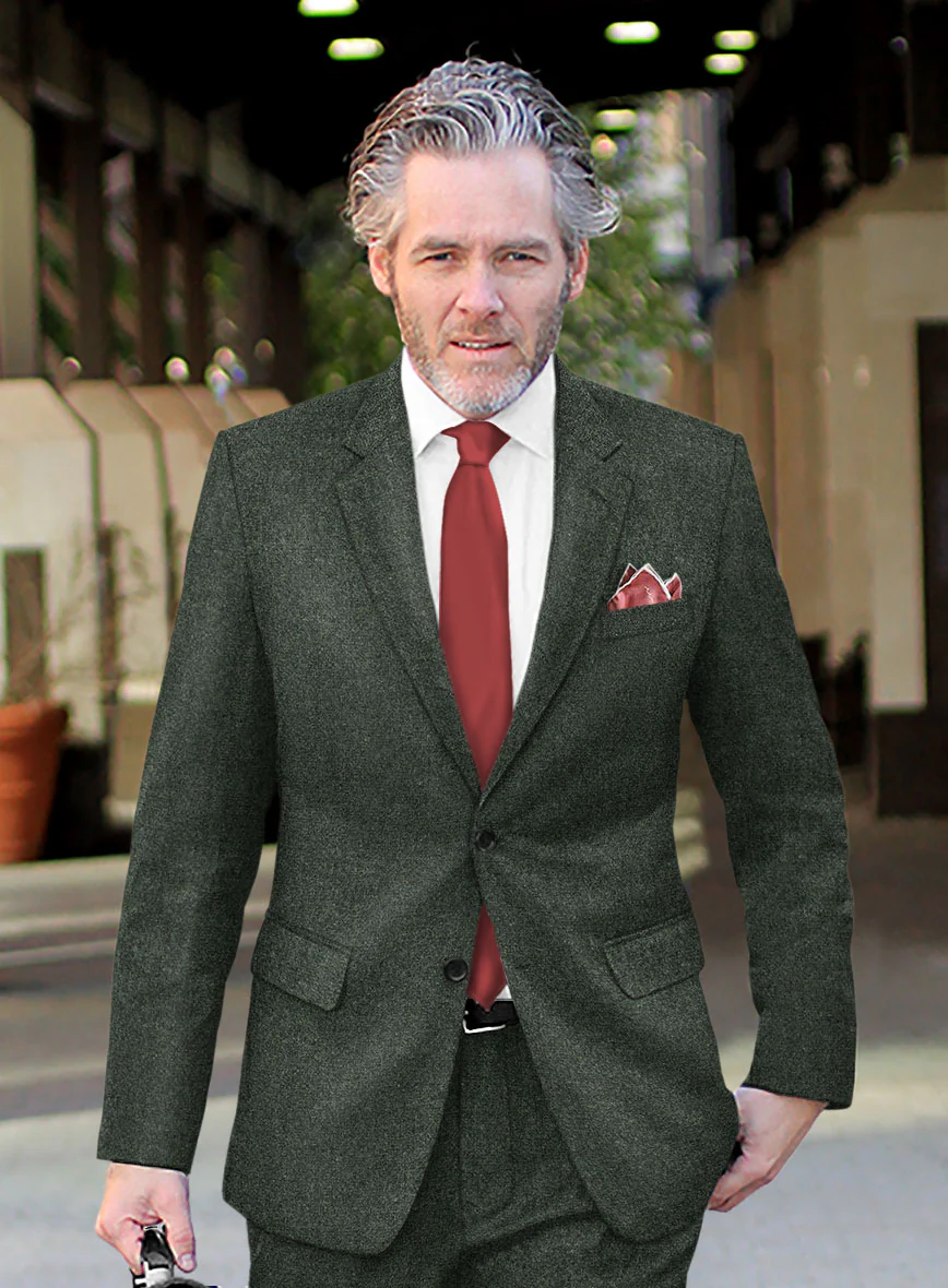 Rope Weave Green Tweed Jacket - Image 3