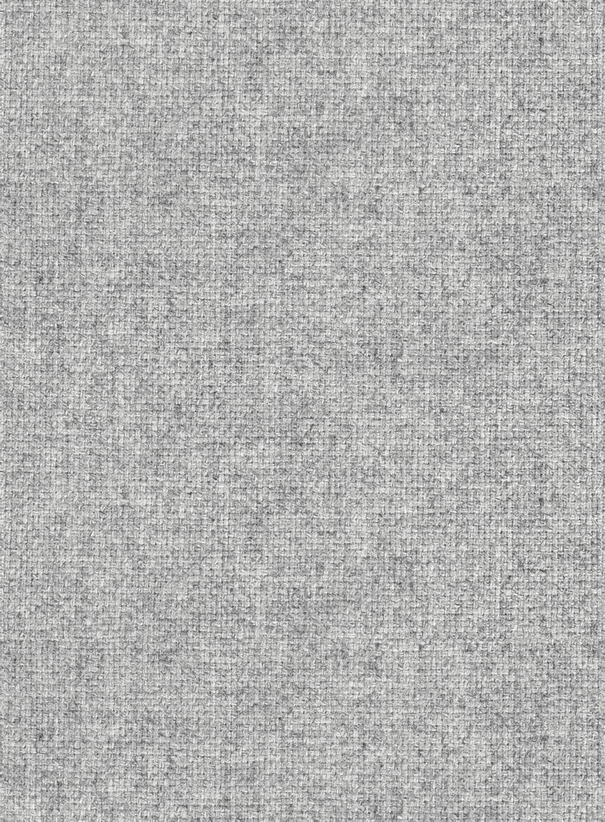 Rope Weave Light Gray Tweed Double Breasted Suit - Image 4
