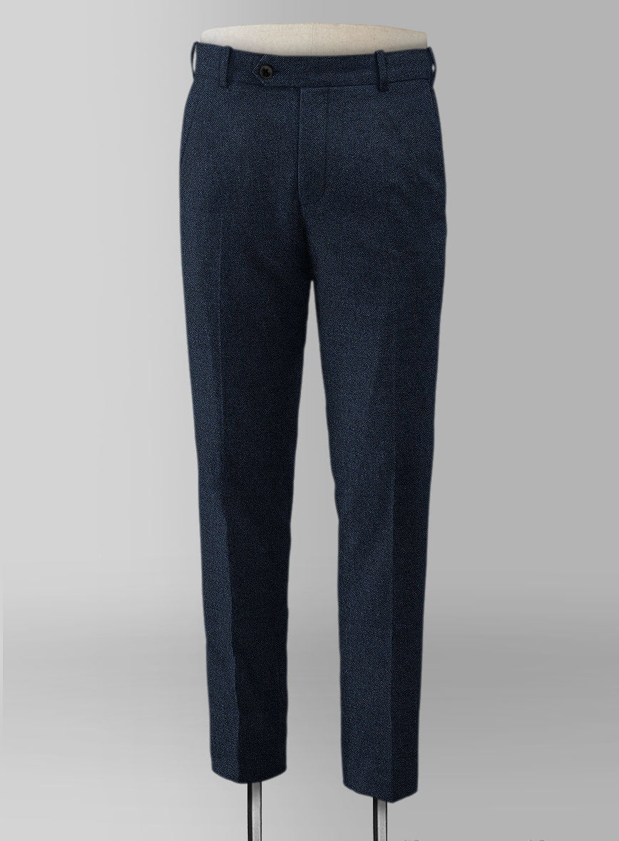 Royal Blue Denim Tweed Pants - Image 2