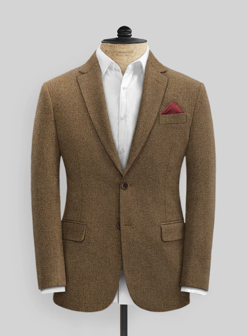Royal Brown Heavy Tweed Jacket - Image 3