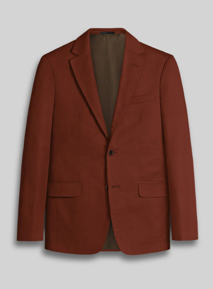 Rust Napoli Stretch Light Weight Cotton Jacket