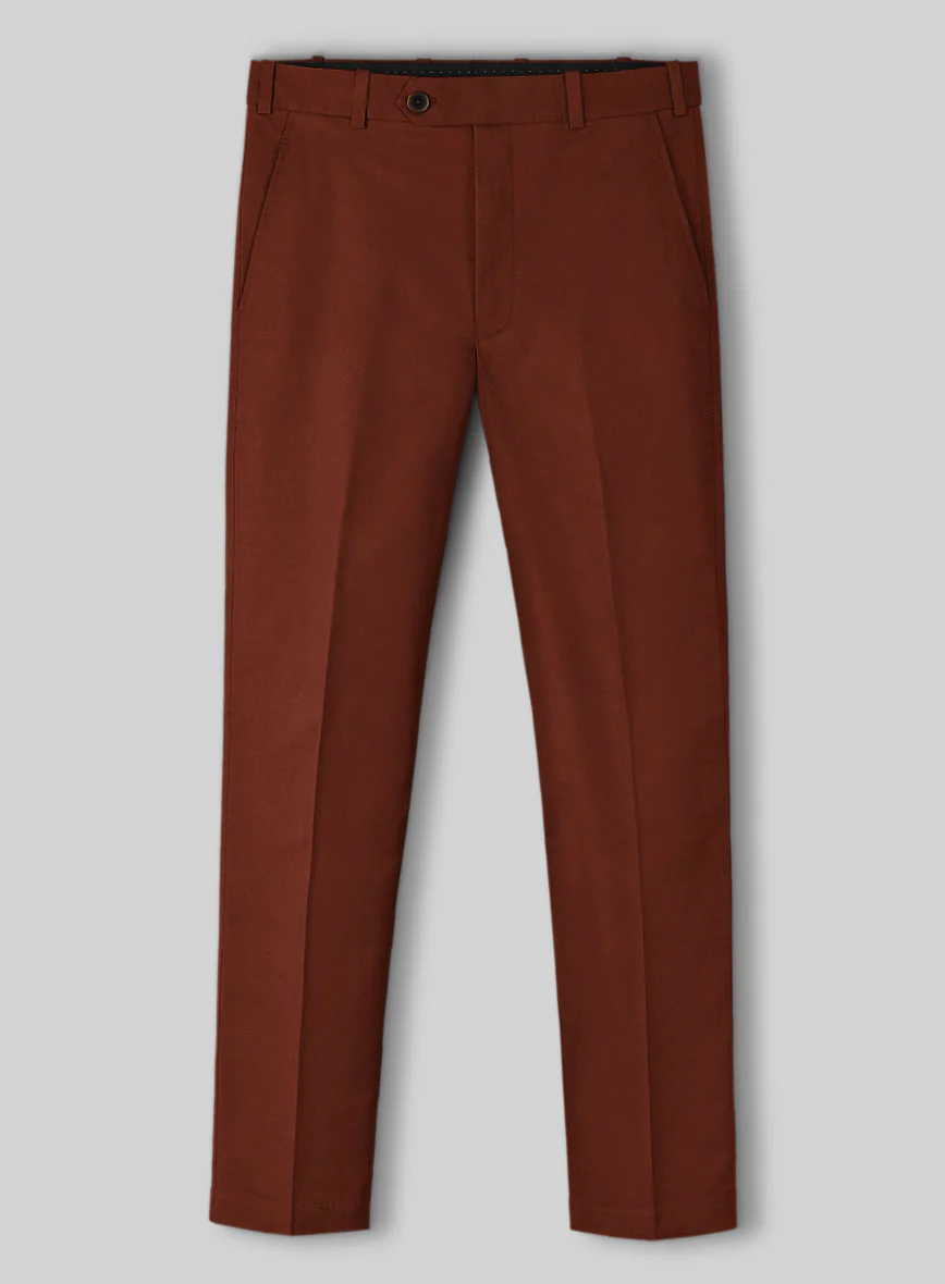 Rust Napoli Stretch Light Weight Cotton Suit - Image 4
