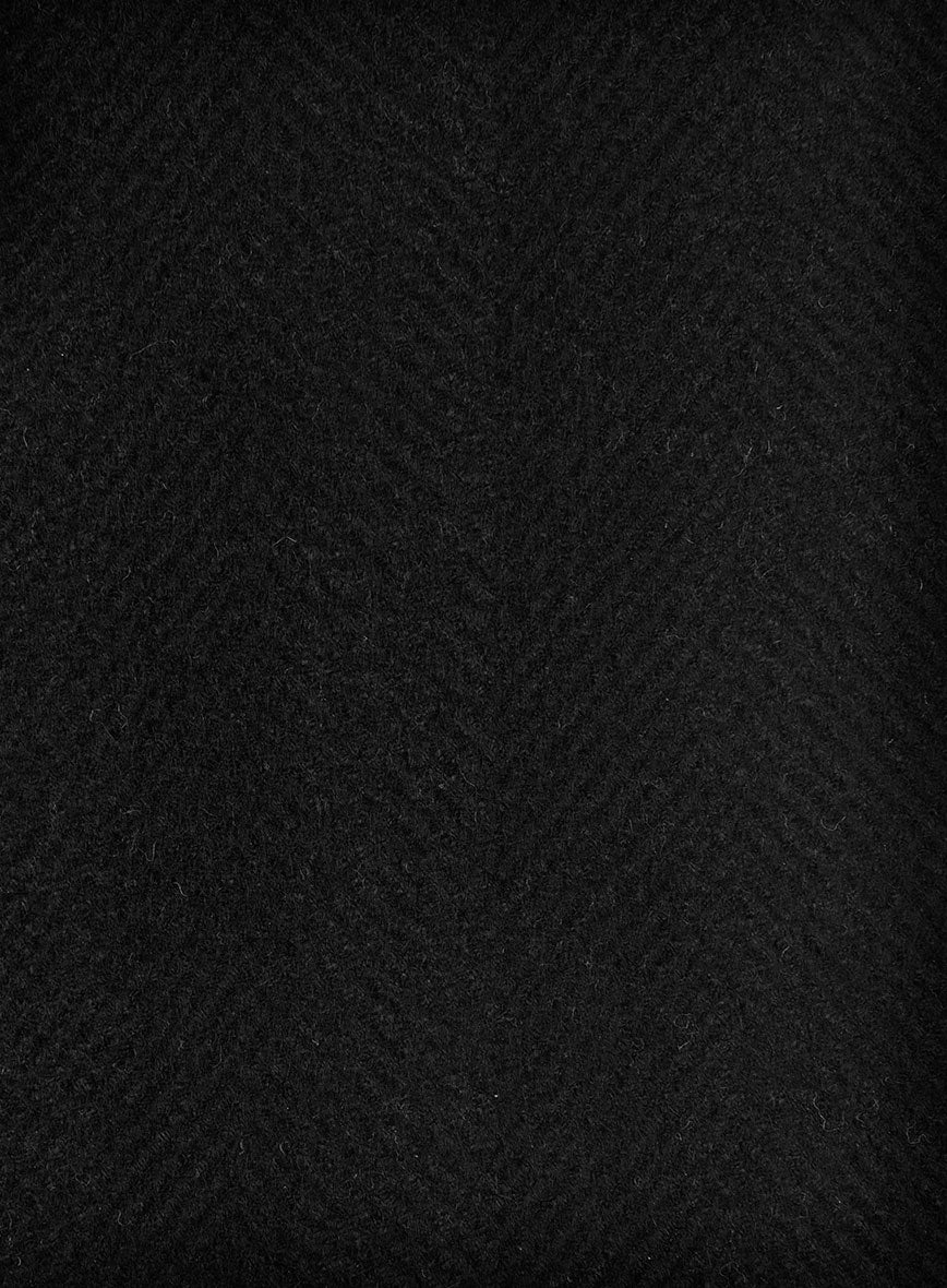 Sartori Allegra Black Herringbone Soft Tweed Pants - Image 3
