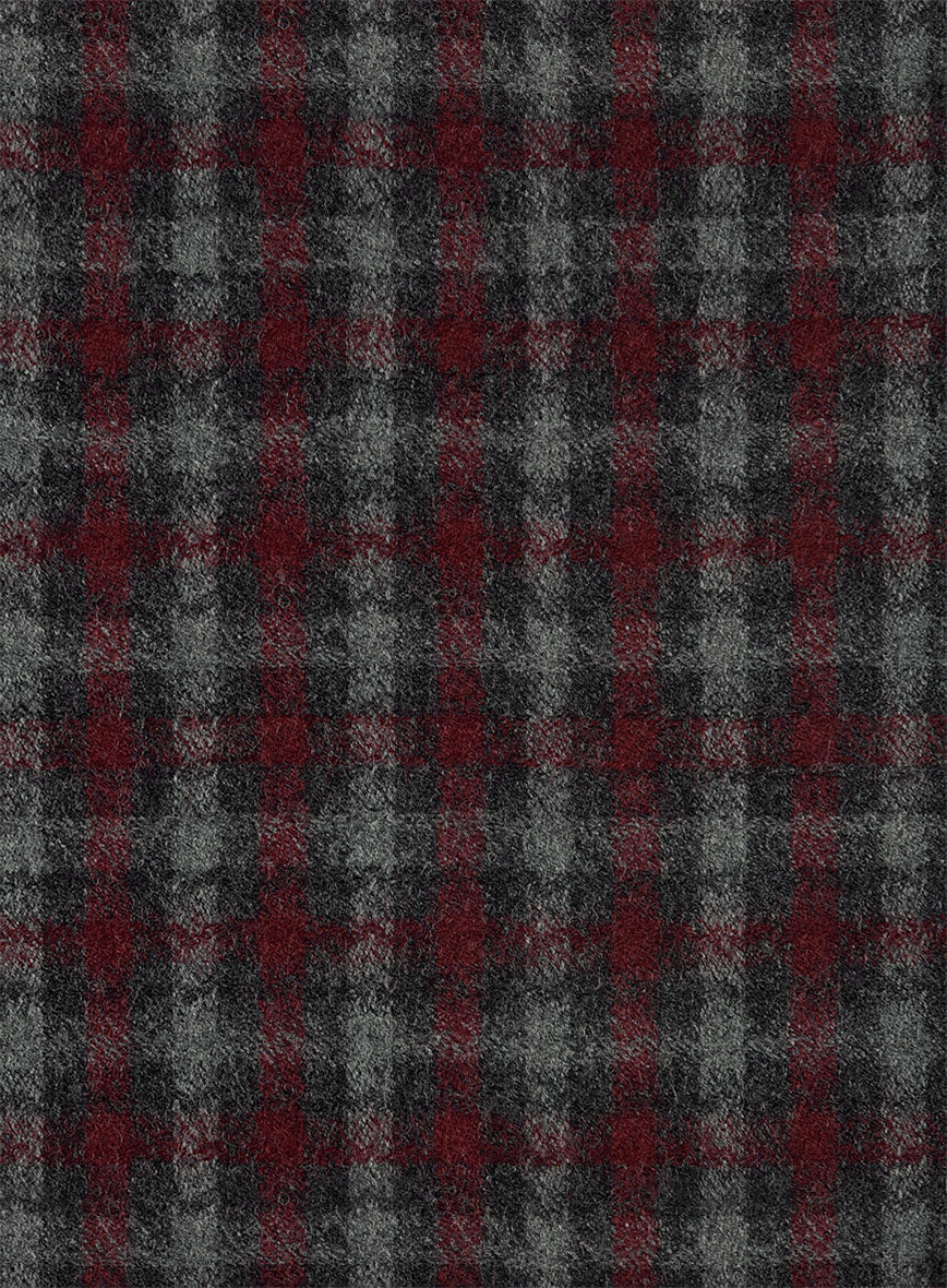 Sartori Ambrogio Red Check Soft Tweed Pants - Image 3
