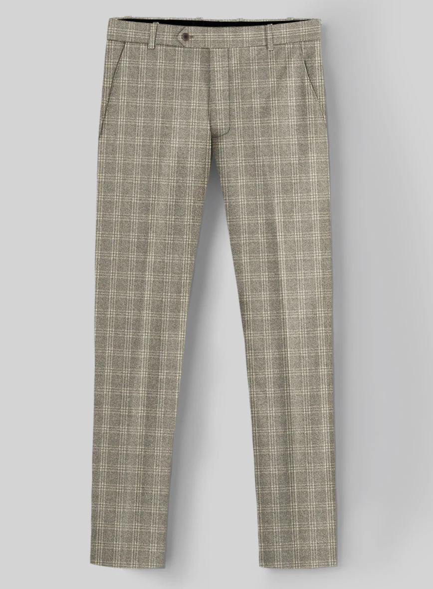 Sartori Baltasar Brown Check Soft Tweed Pants