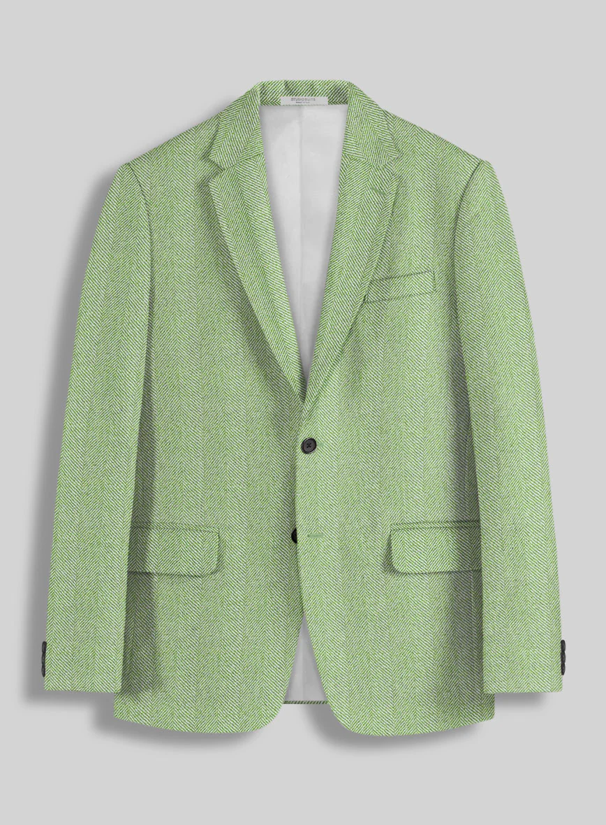 Sartori Celemente Green Herringbone Soft Tweed Jacket