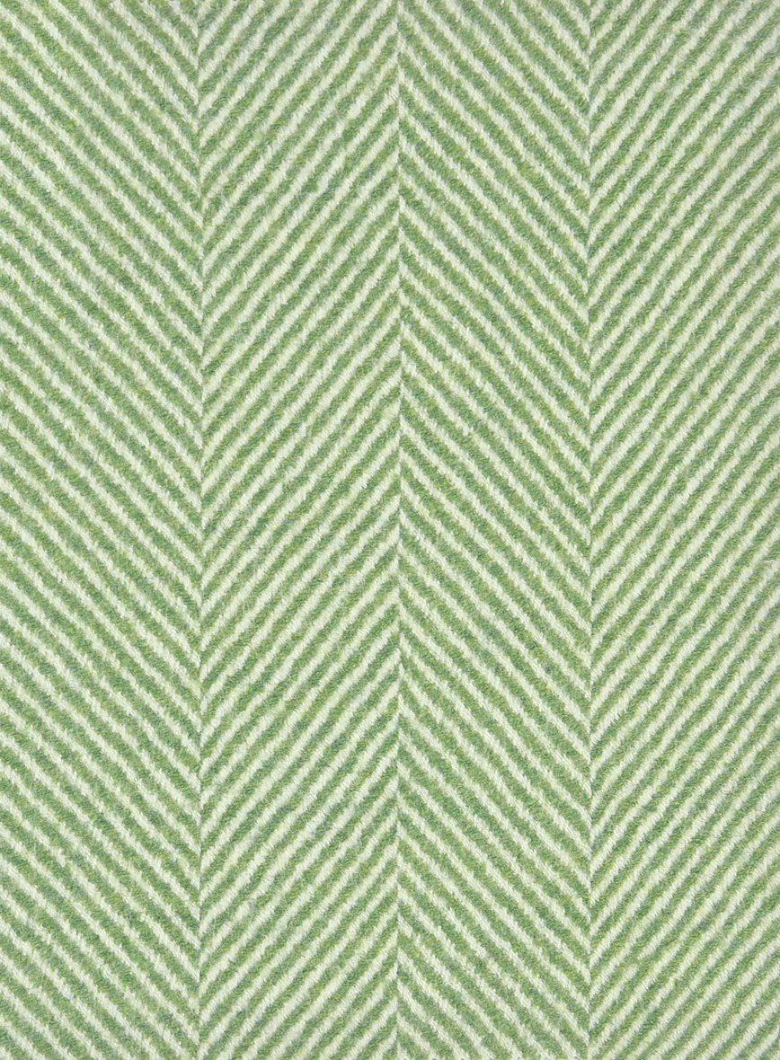Sartori Celemente Green Herringbone Soft Tweed Pants - Image 3