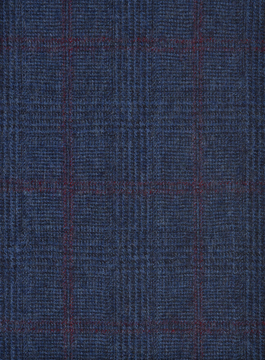 Sartori Franca Blue Check Soft Tweed Pants - Image 3