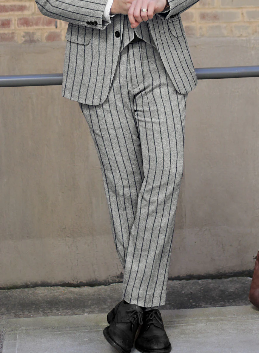 Sartori Orietta Gray Soft Tweed Pants - Image 2