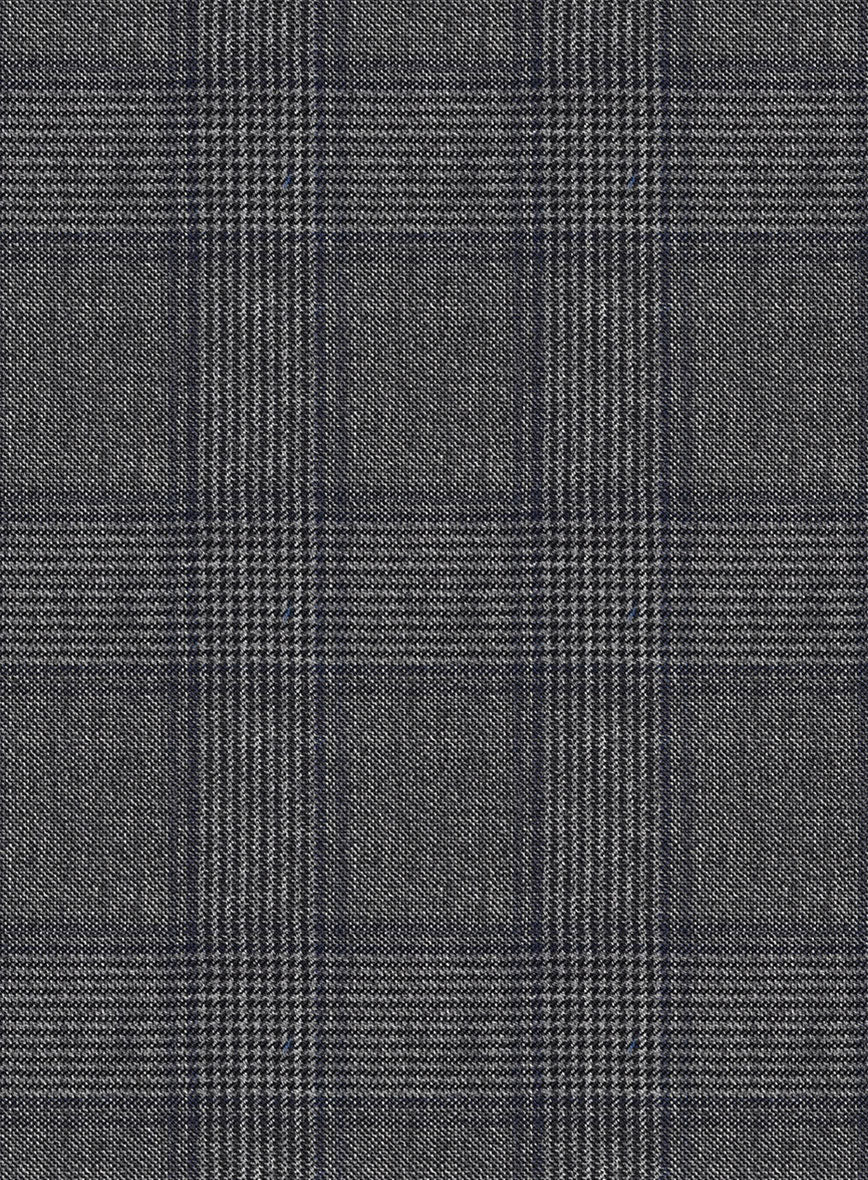 Scabal Algen Glen Gray Wool Jacket - Image 3