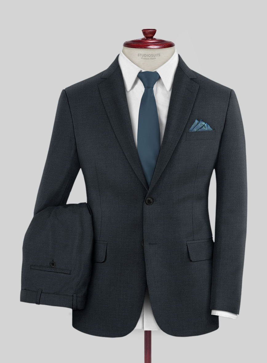 Scabal Alve Blue Wool Suit