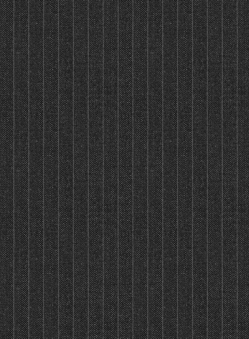 Scabal Amraso Stripe Charcoal Wool Jacket - Image 3