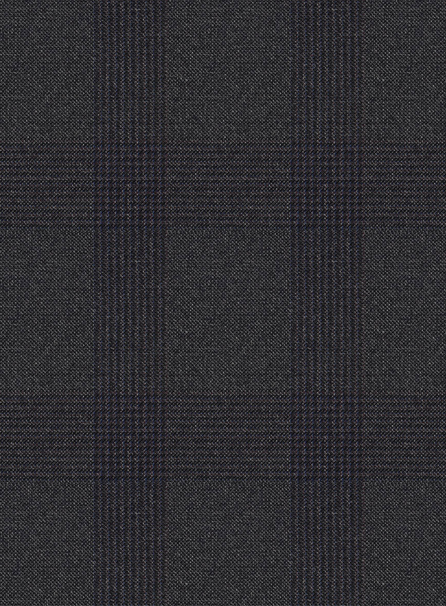 Scabal Arriol Checks Charcoal Wool Suit - Image 7