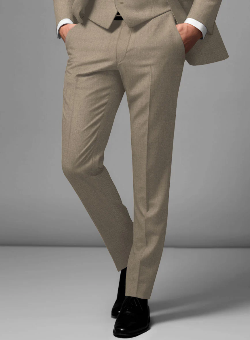 Scabal Boston Khaki Wool Suit - Image 5