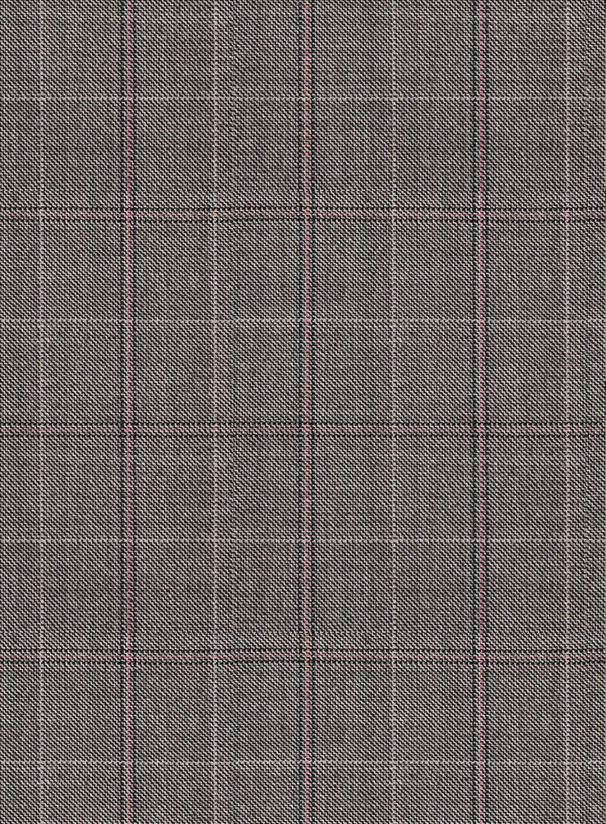 Scabal Cego Checks Brown Wool Pants - Image 3