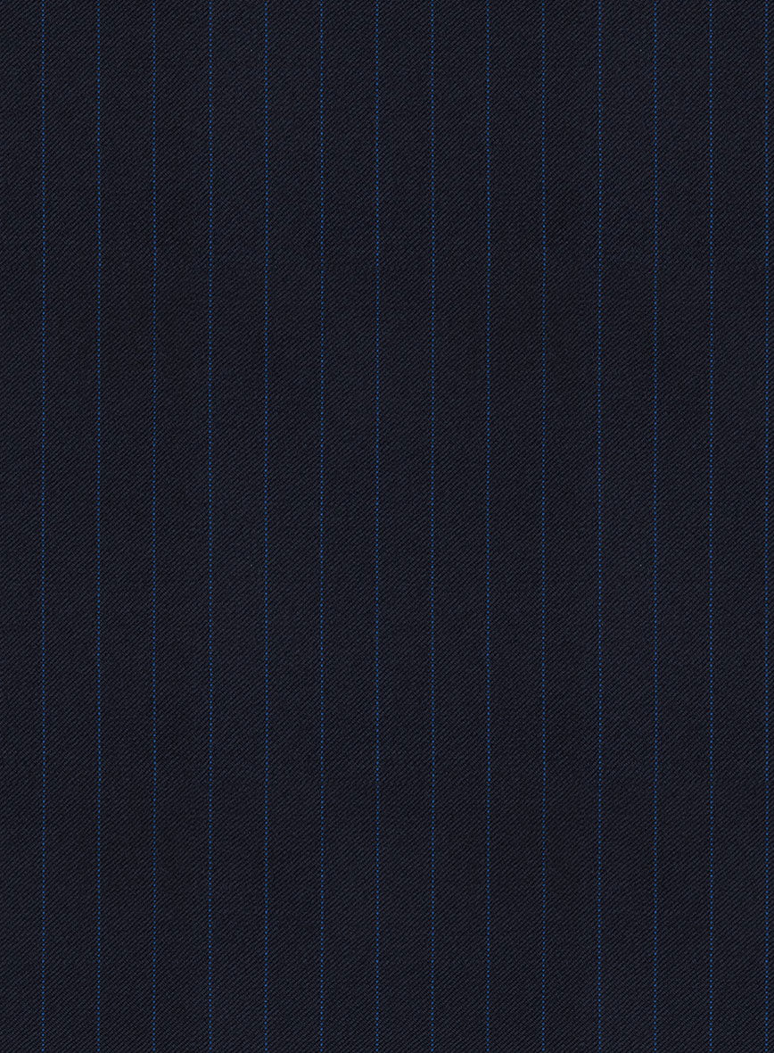 Scabal Ciaz Stripe Blue Wool Jacket - Image 3