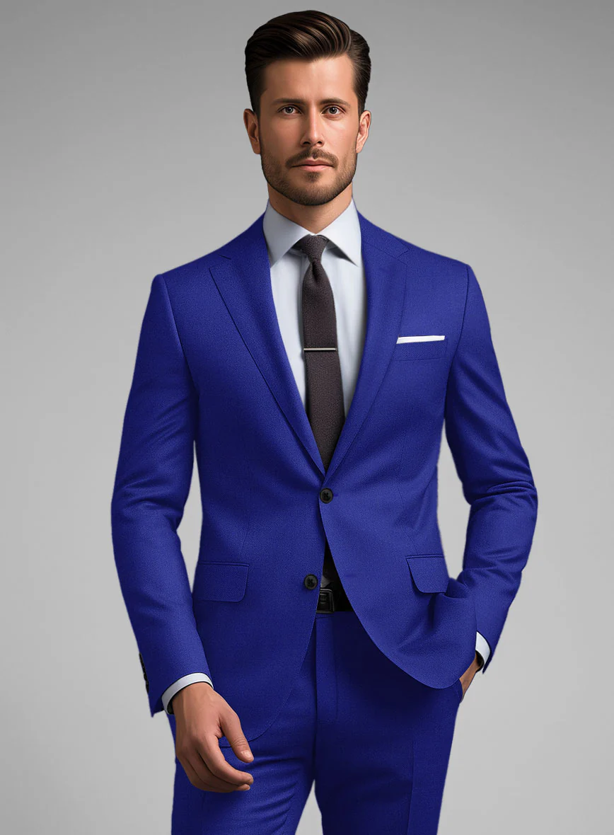 Scabal Cobalt Blue Wool Suit - Image 4
