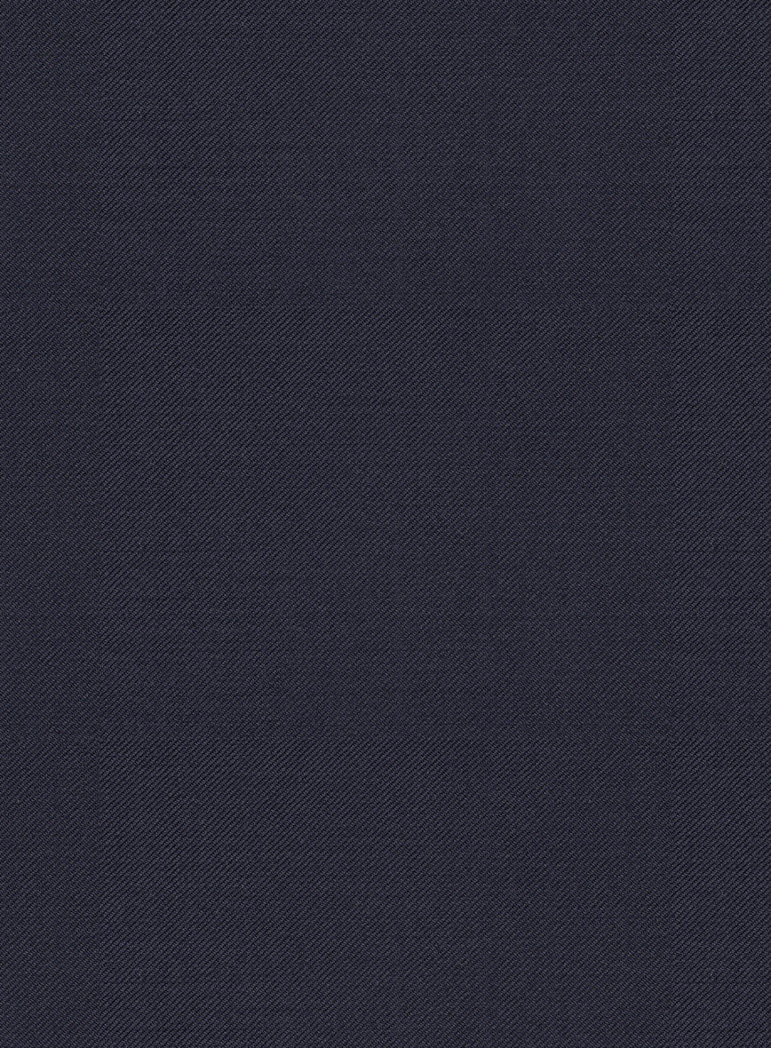 Scabal Corde Navy Blue Wool Pants - Image 3