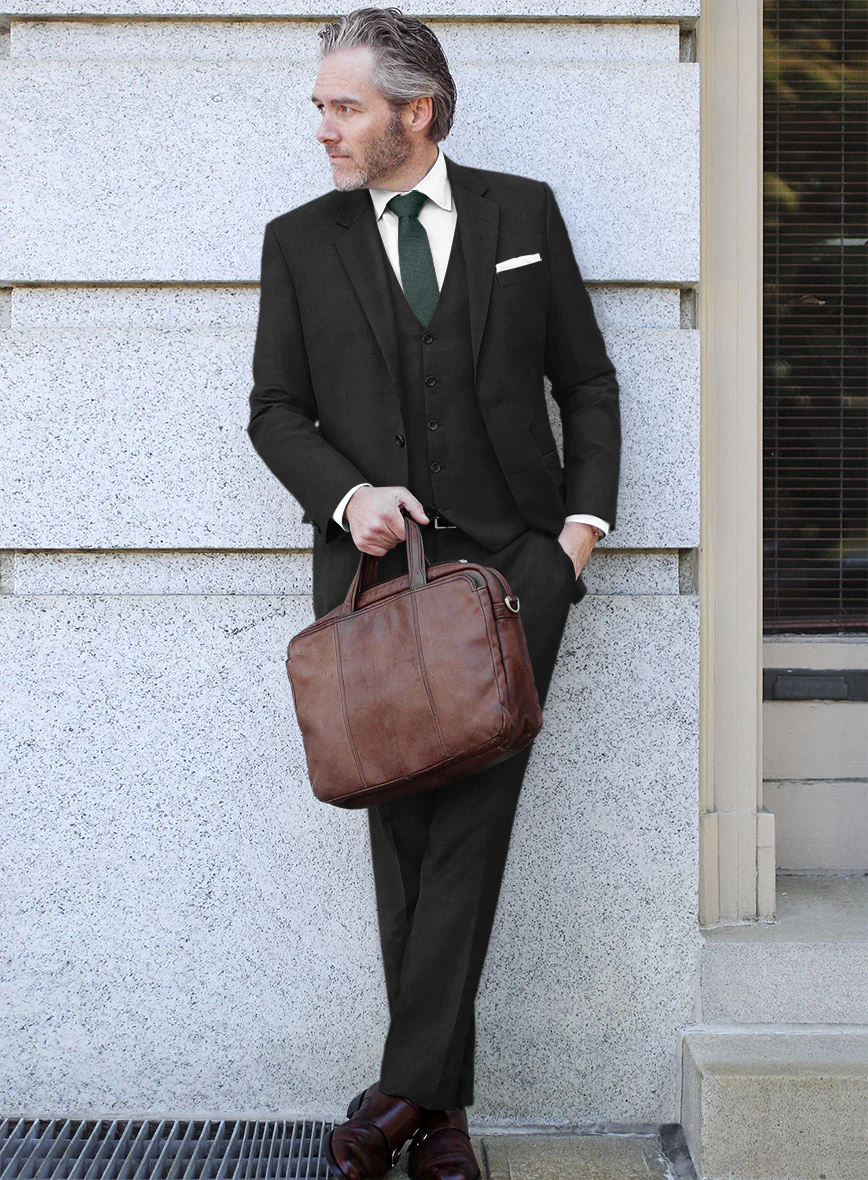 Scabal Cosmopolitan Black Wool Suit - Image 2