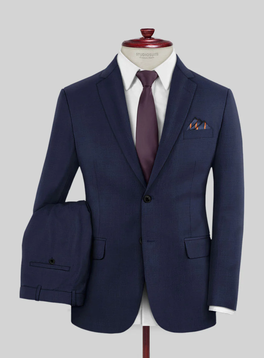 Scabal Cosmopolitan Bottle Blue Wool Suit