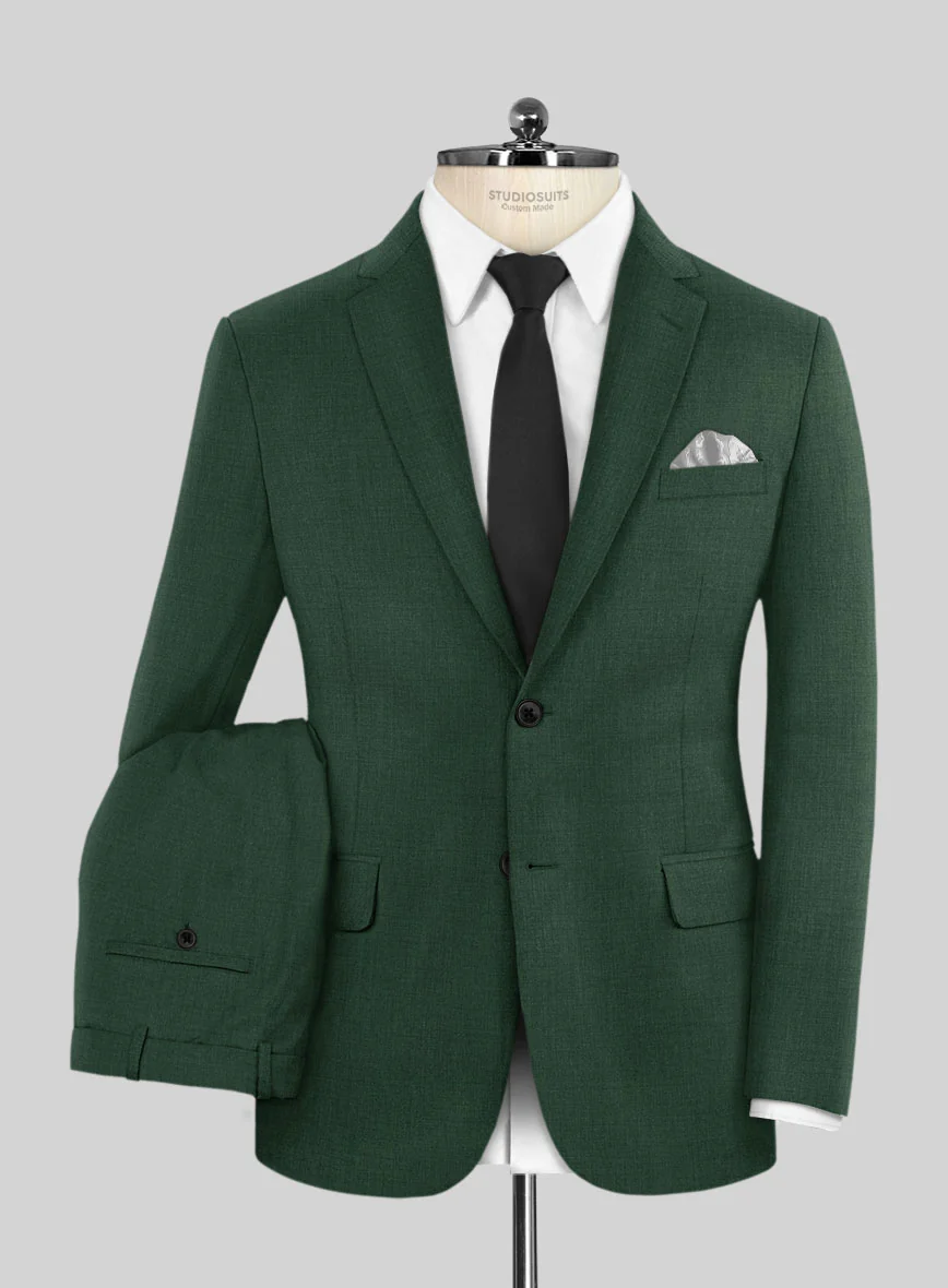 Scabal Cosmopolitan Green Wool Suit