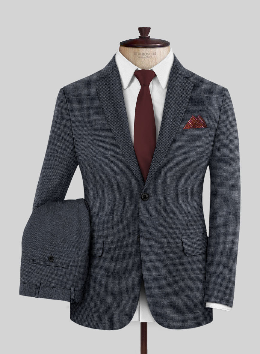 Scabal Cosmopolitan Indigo Blue Wool Suit