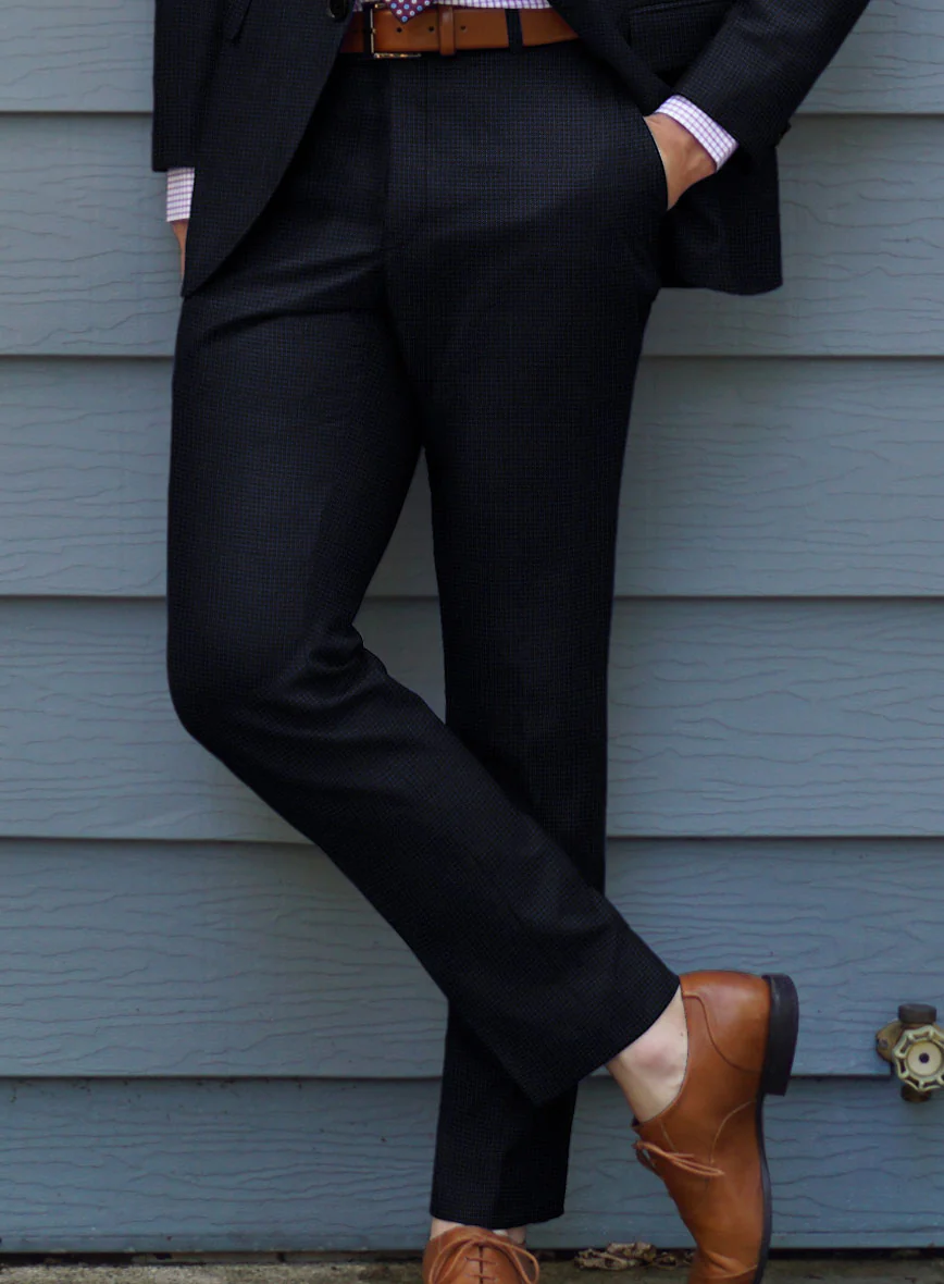 Scabal Cosmopolitan Lulio Blue Wool Pants - Image 2