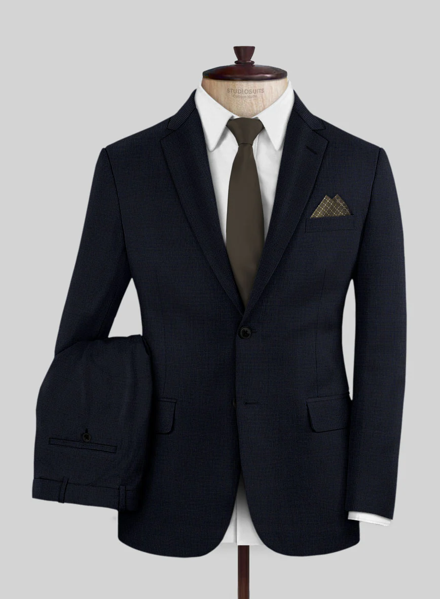 Scabal Cosmopolitan Lulio Blue Wool Suit