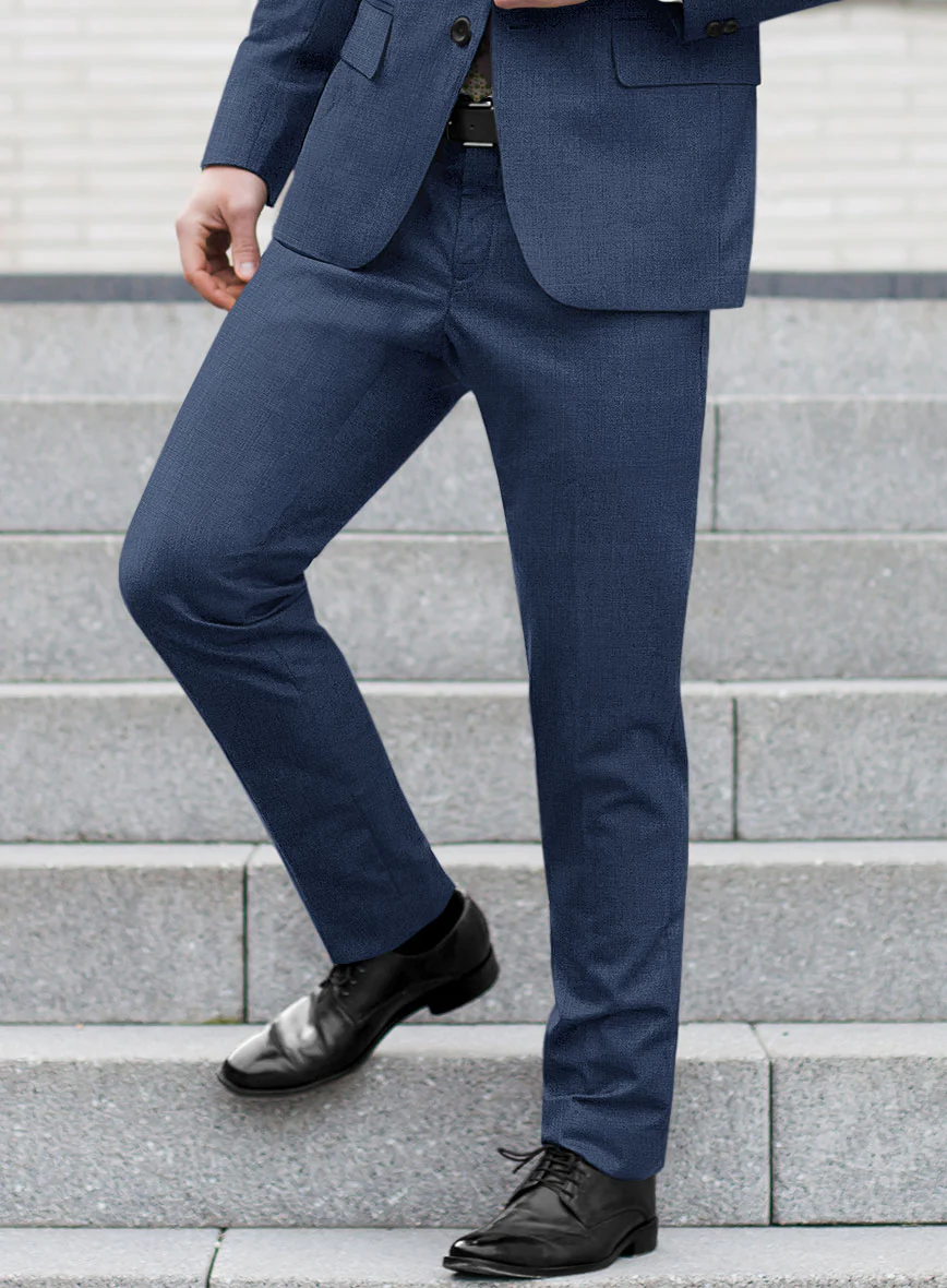 Scabal Cosmopolitan Nailhead Blue Wool Suit - Image 4