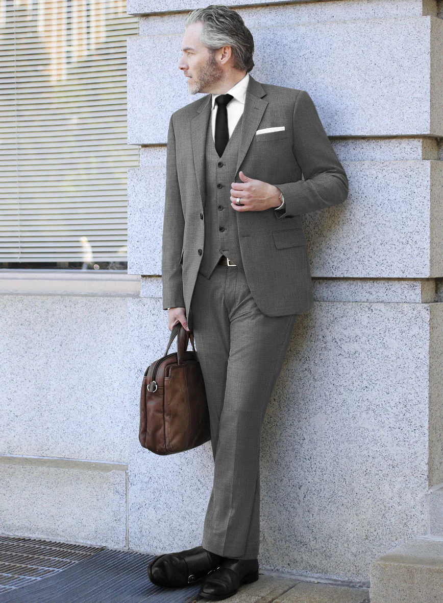 Scabal Cosmopolitan Nailhead Gray Wool Suit - Image 2