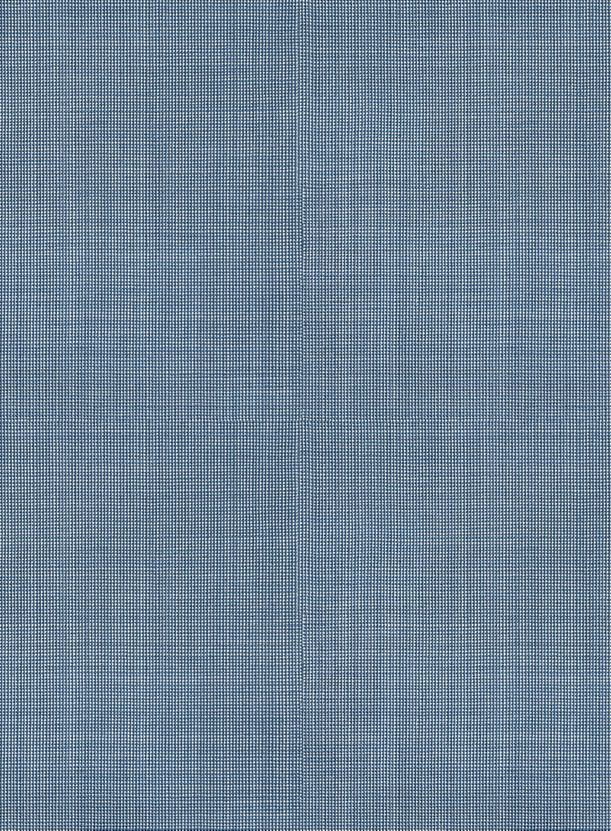 Scabal Cosmopolitan Nailhead Light Blue Wool Pants - Image 2