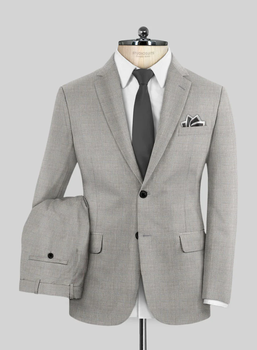 Scabal Cosmopolitan Prince Gray Wool Suit