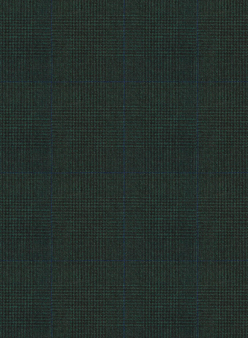 Scabal Cosmopolitan Prince Green Wool Pants - Image 3