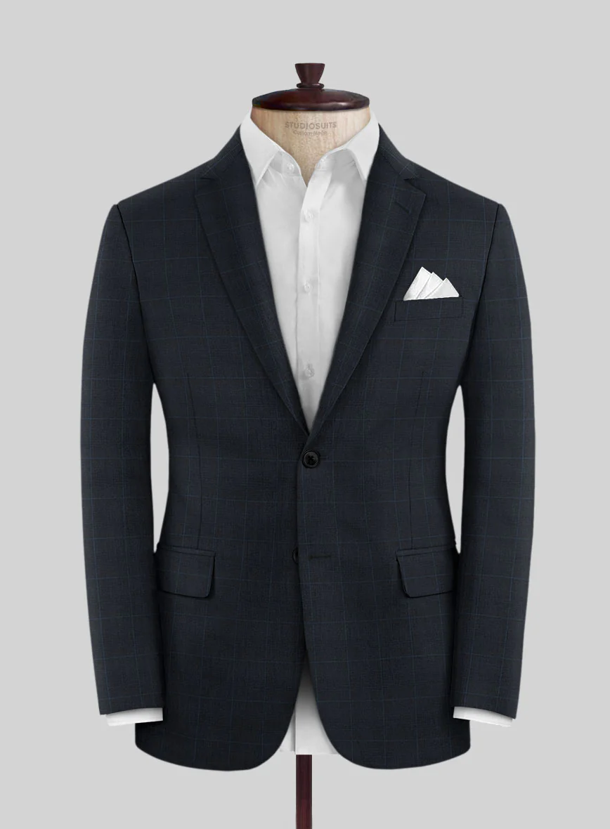 Scabal Cosmopolitan Prince Navy Blue Wool Jacket