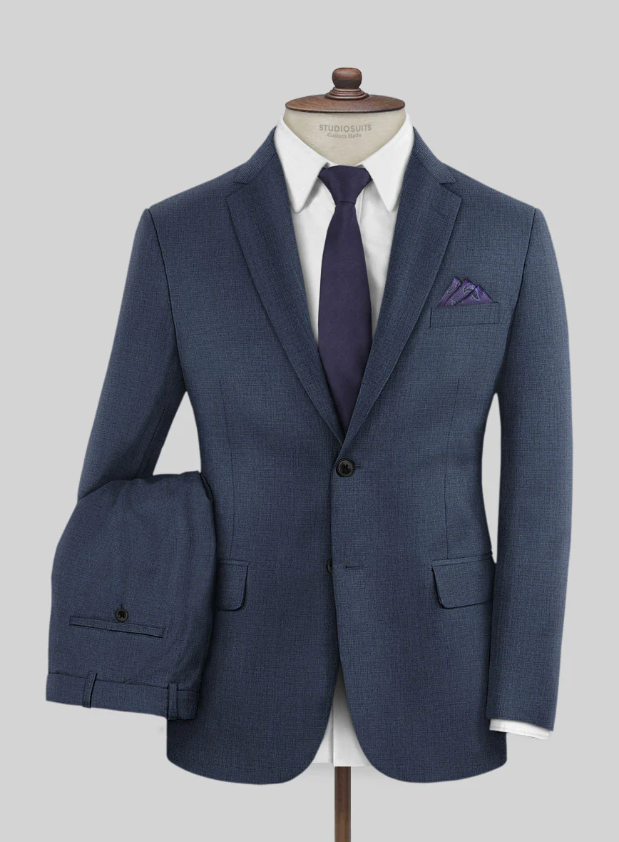 Scabal Cosmopolitan Royal Blue Wool Suit
