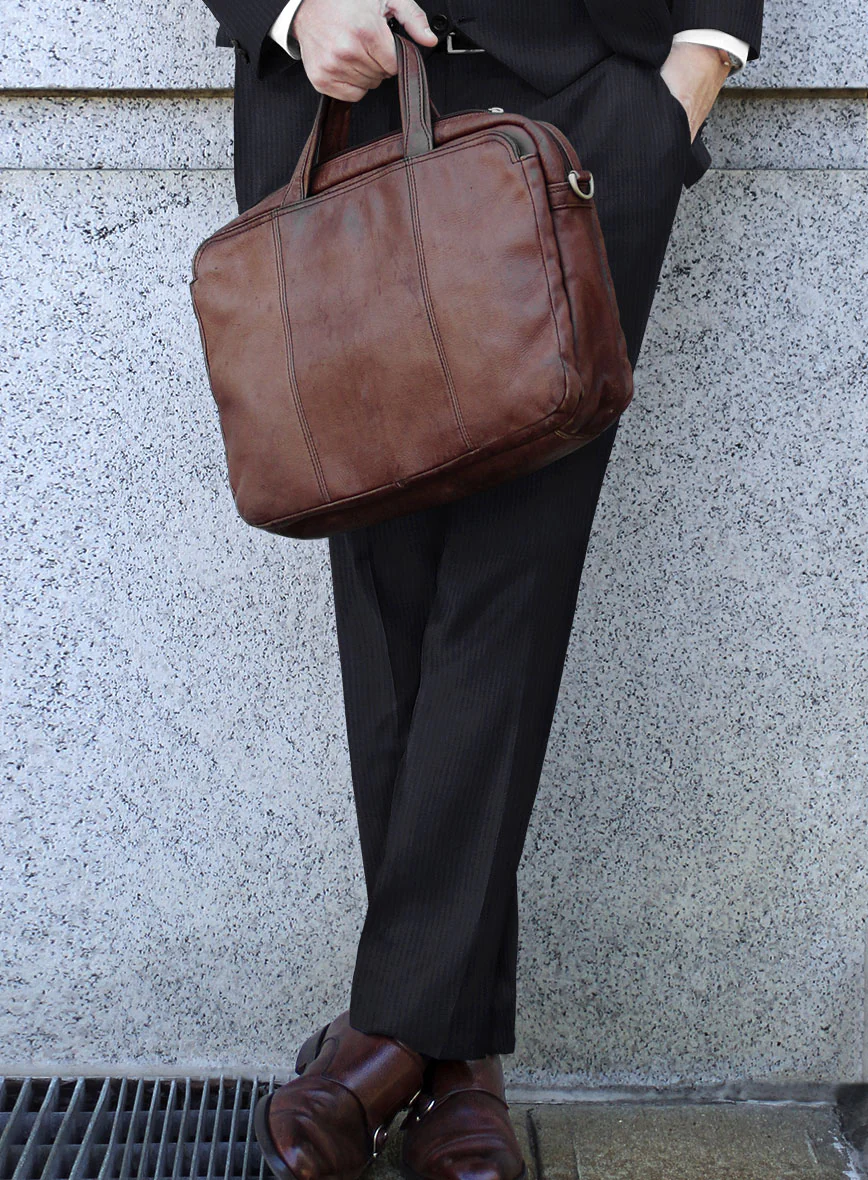 Scabal Cosmopolitan Stripe Isora Blue Wool Pants - Image 2