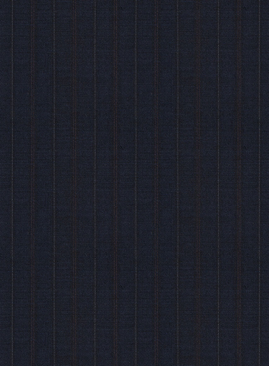 Scabal Cosmopolitan Stripe Tade Blue Wool Jacket - Image 2
