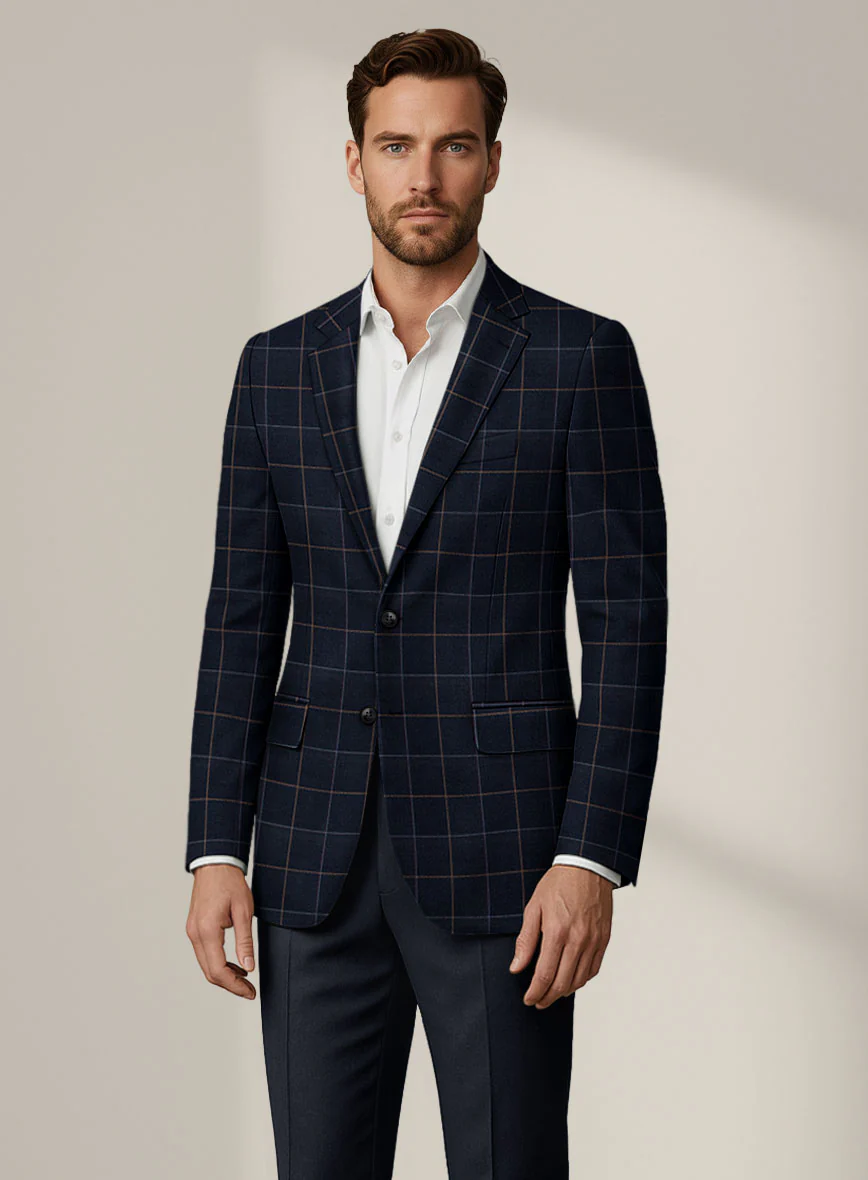 Scabal Dali Chromatic Windowpane Wool Cashmere Suit - Image 3
