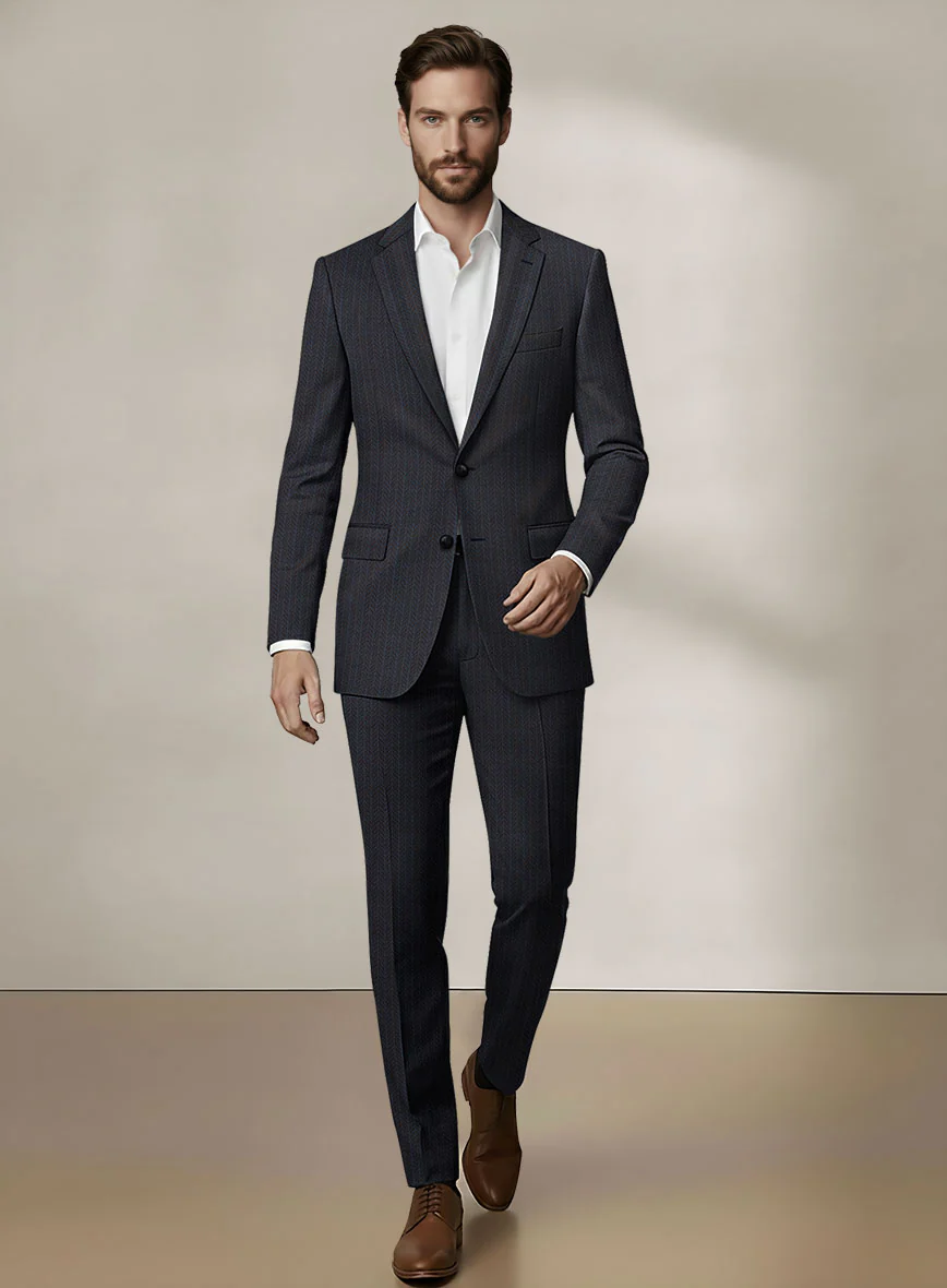 Scabal Dali Cipher Weave Wool Cashmere Suit