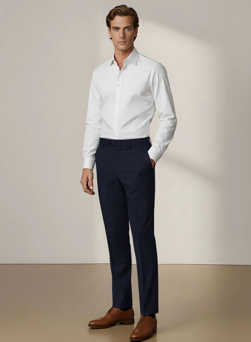 Scabal Dali Heraldic Weave Wool Cashmere Pants - Image 3
