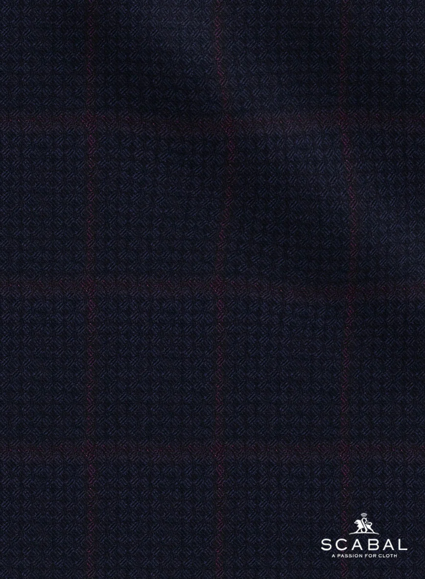 Scabal Dali Heraldic Weave Wool Cashmere Suit - Image 9