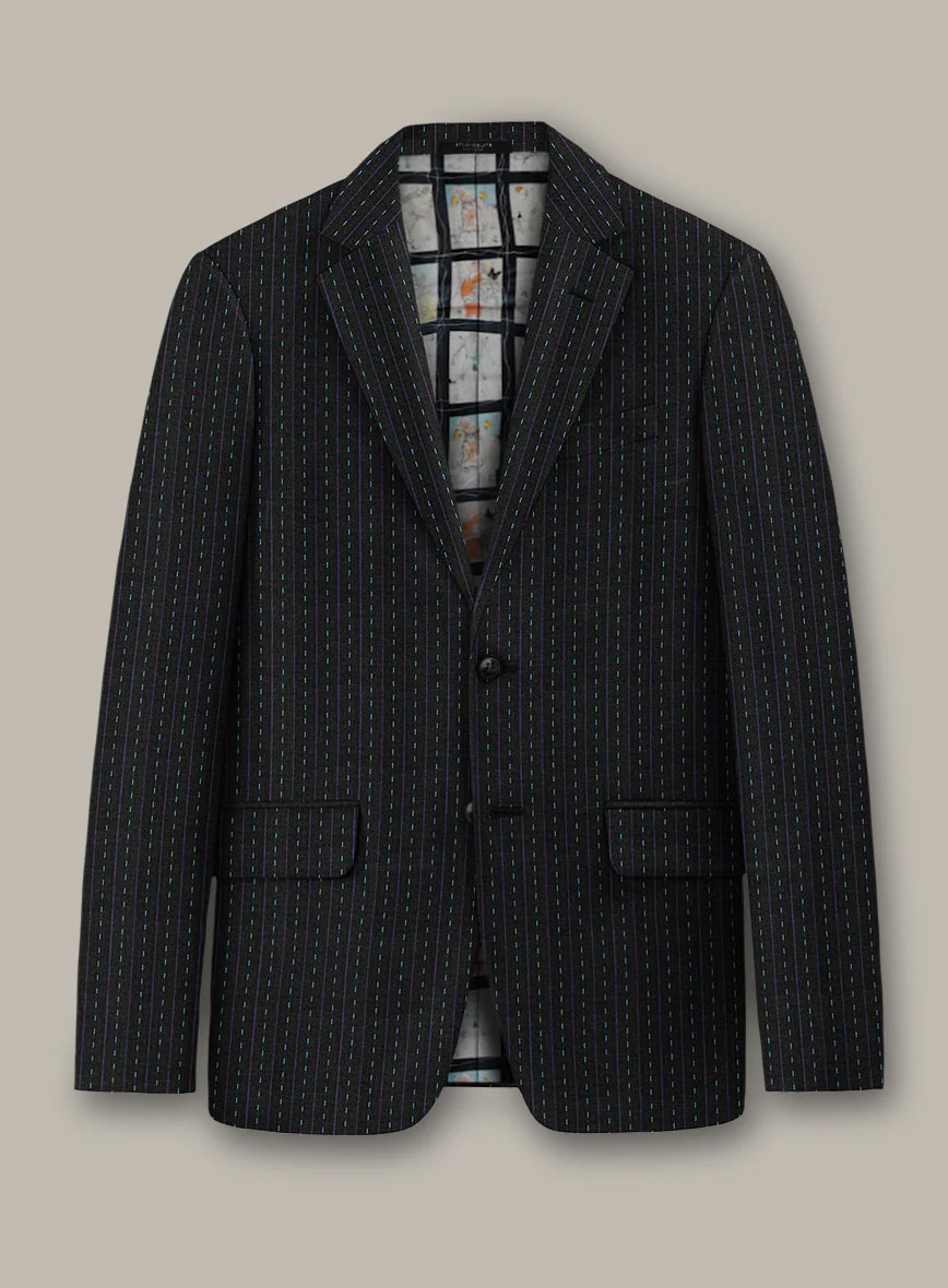 Scabal Dali Intermezzo Stripe Wool Cashmere Jacket