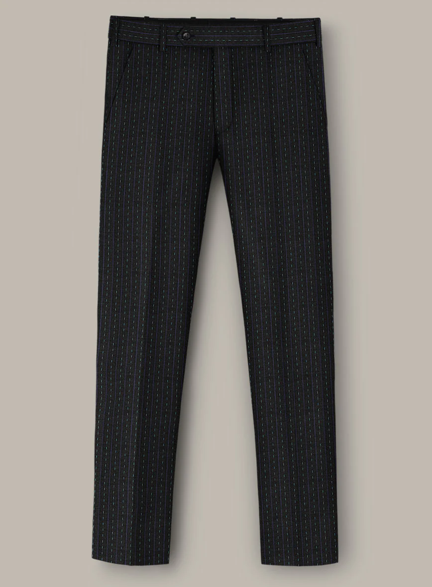 Scabal Dali Intermezzo Stripe Wool Cashmere Pants - Image 2