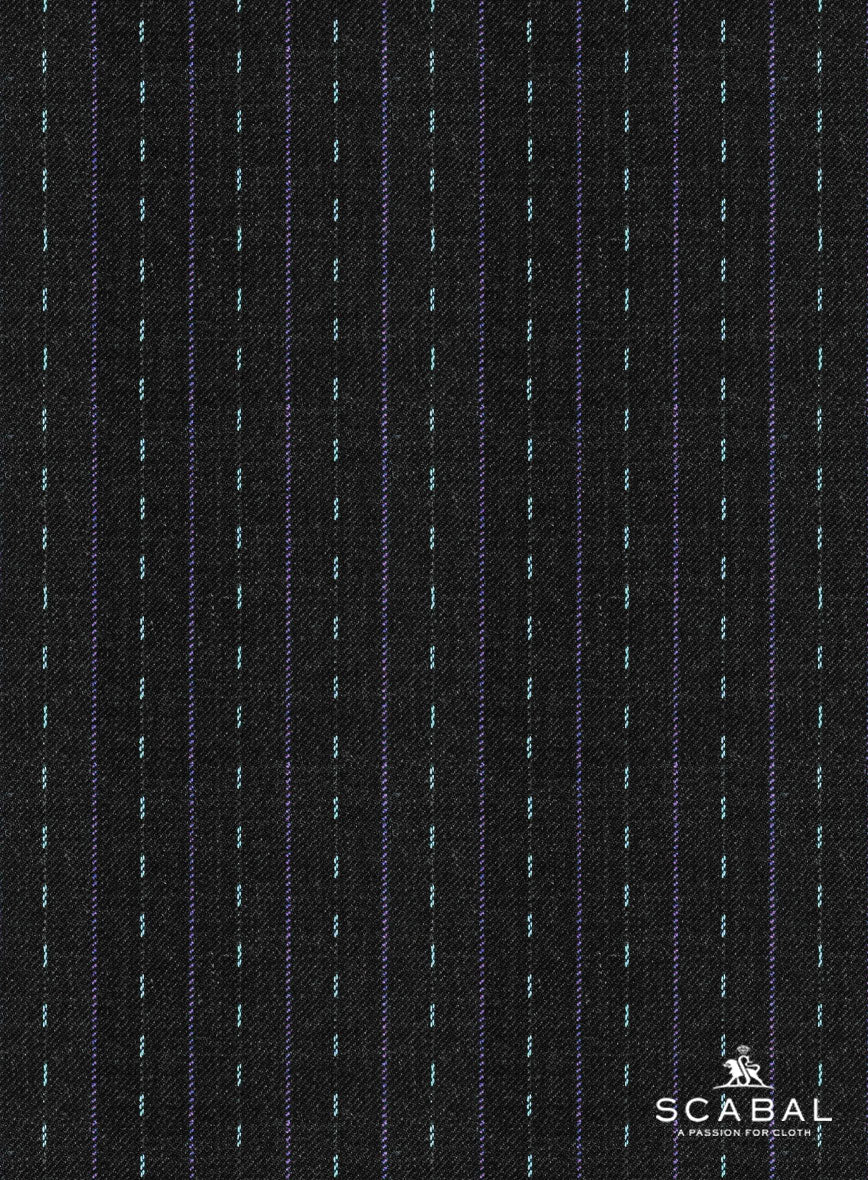 Scabal Dali Intermezzo Stripe Wool Cashmere Pants - Image 4