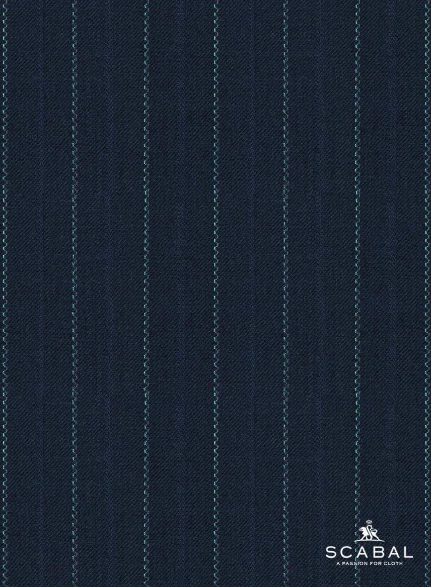 Scabal Dali Mimetic Stripe Wool Cashmere Jacket - Image 5