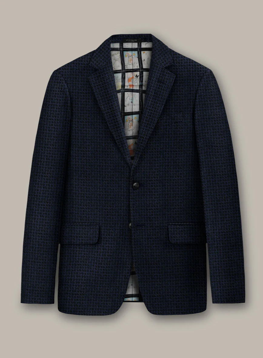 Scabal Dali Spatial Oval Weave Wool Cashmere Jacket