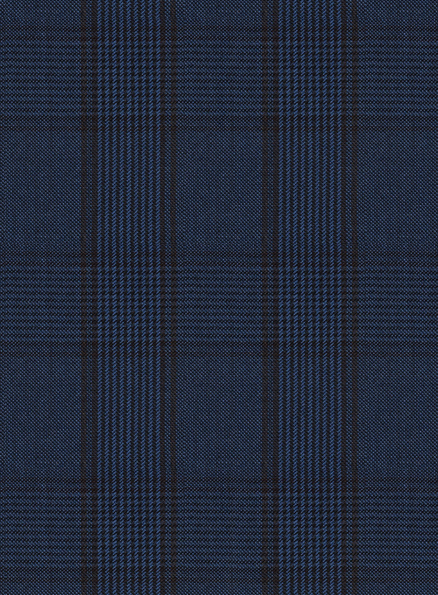 Scabal Damia Glen Blue Wool Jacket - Image 3
