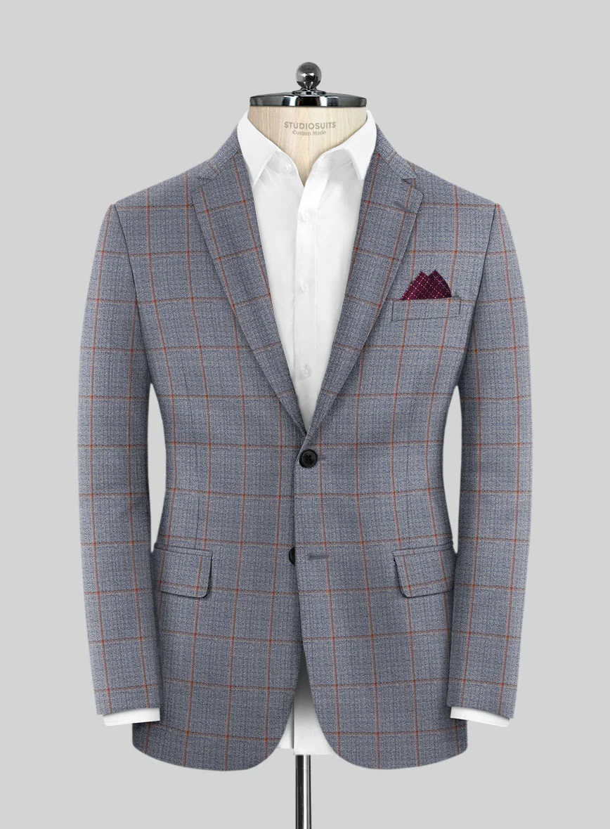 Scabal Dusk Blue Wool Jacket