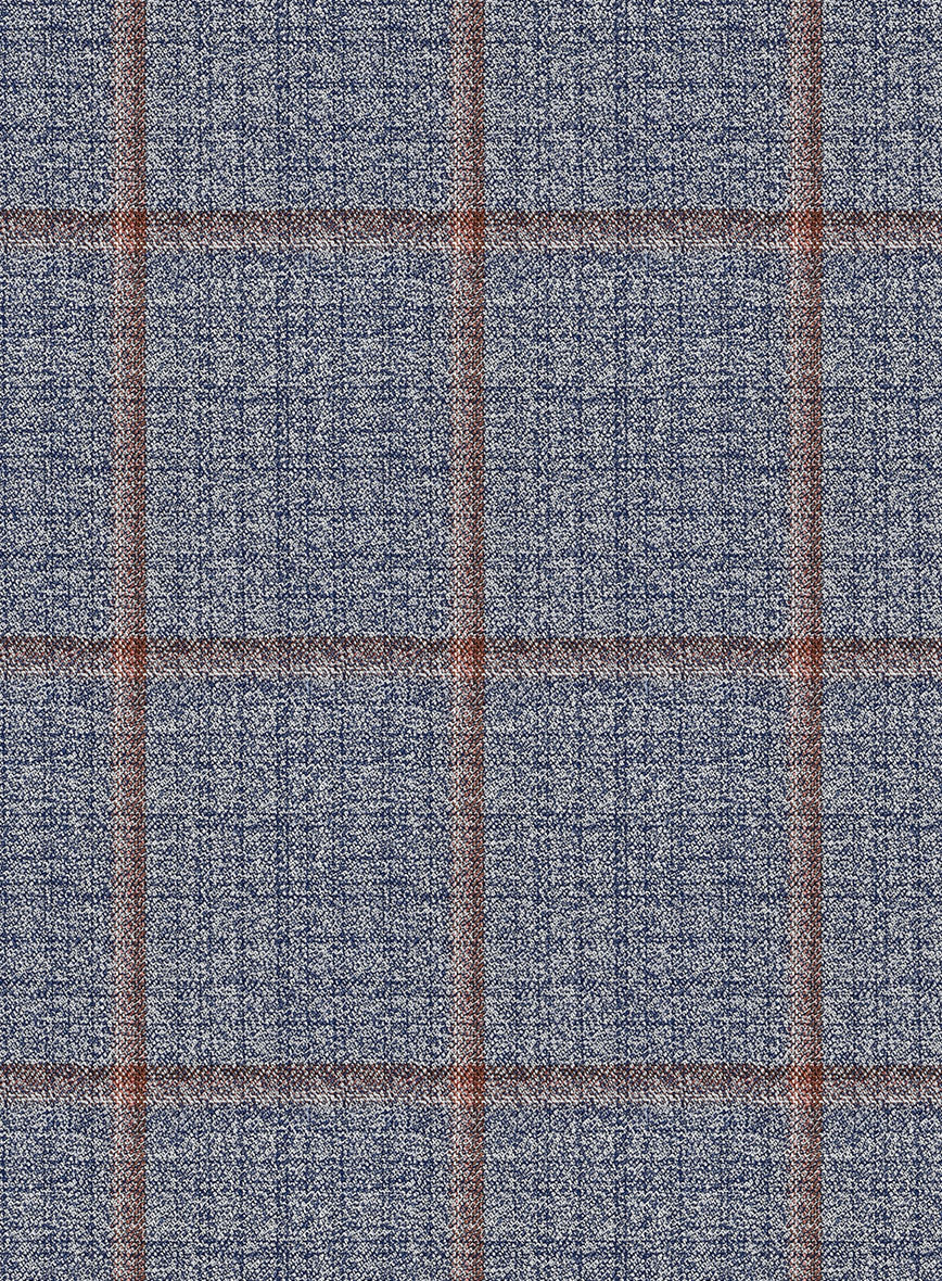 Scabal Dusk Blue Wool Pants - Image 3