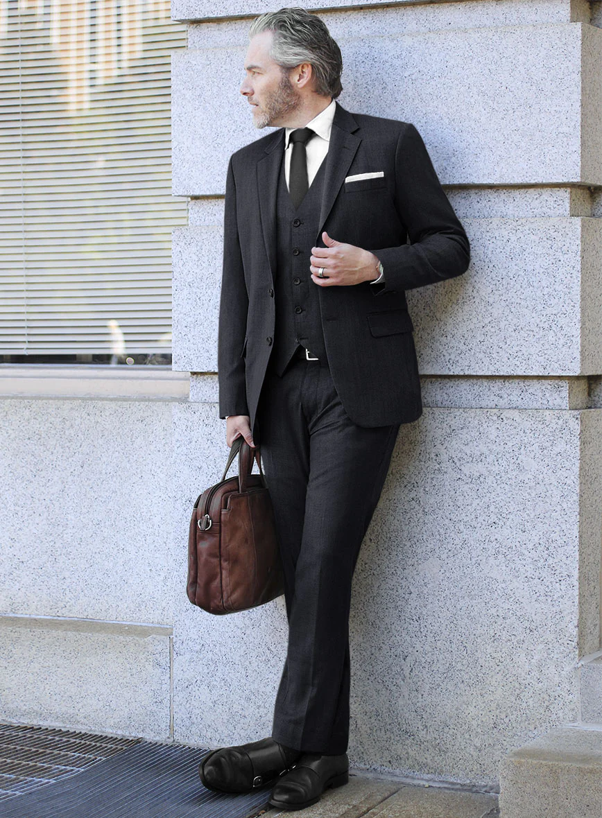 Scabal Eziki Herringbone Blue Wool Suit - Image 2